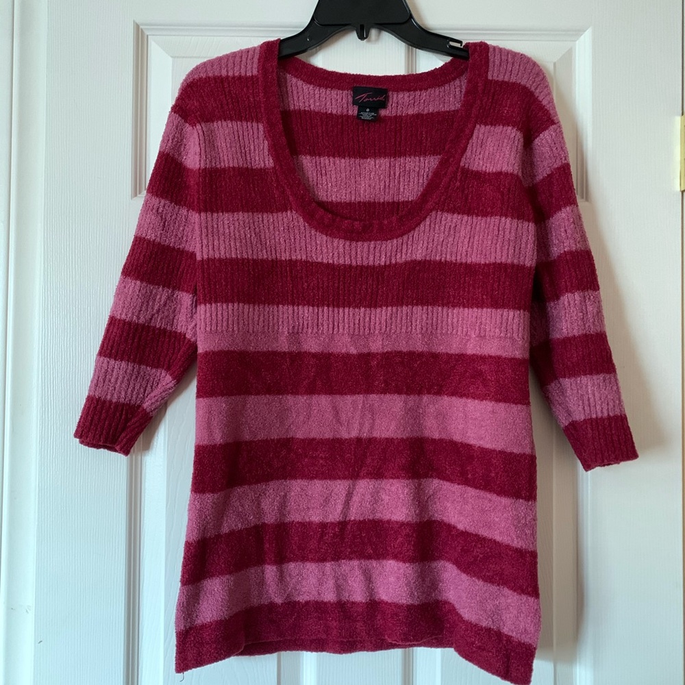 Torrid | Sherpa Striped sweater